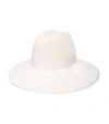GIGI BURRIS MILLINERY White Wide Brim Hat,2234755913226127043