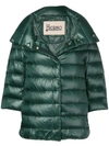 HERNO HERNO ZIPPED PADDED COAT - GREEN