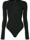 Alix Leroy Stretch-jersey Thong Bodysuit In Black