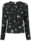 PINKO RUCHED FLORAL BLOUSE