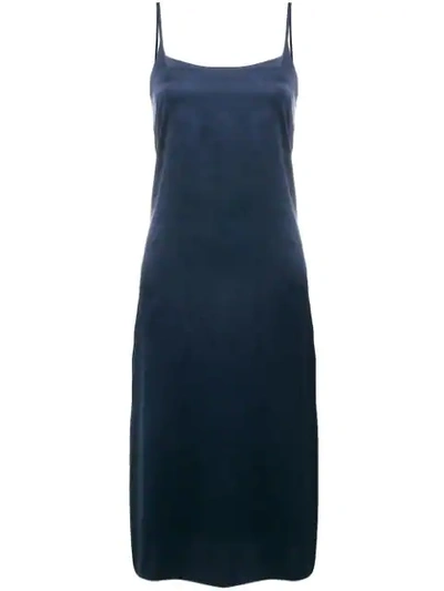 Asceno Satin Slip Dress - 蓝色 In Blue