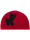 LE CHAPEAU LE CHAPEAU CAT EMBELLISHED HAT - RED