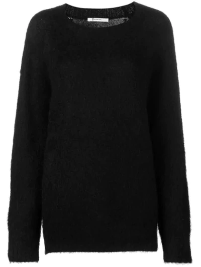 Alexander Wang T Alexanderwang.t Black Mohair Solid Pullover In 001 Black