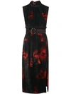 ALTUZARRA ALTUZARRA VELVET TIE WAIST DRESS - BLACK