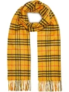 Burberry The Classic Vintage Check Cashmere Scarf In Yellow