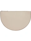 BURBERRY BURBERRY THE LEATHER D CLUTCH - NEUTRALS