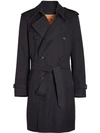 BURBERRY COTTON GABARDINE TRENCH COAT WITH WARMER