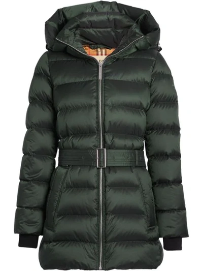Burberry Limehouse Quilted Down Puffer Coat In Green