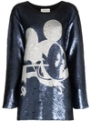 FAITH CONNEXION MICKEY SEQUIN EMBELLISHED BLOUSE