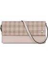 BURBERRY SMALL SCALE CHECK WALLET WITH DETACHABLE STRAP