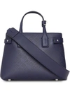 BURBERRY BURBERRY BANNER PERFORATED TOTE - BLUE