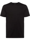 Prada Round Neck T-shirt In Black