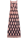 BURBERRY BURBERRY FLORAL-EMBROIDERED SLEEVELESS DRESS - PINK