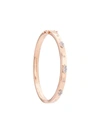 SARA WEINSTOCK 18KT ROSE GOLD SMALL REVERIE PEAR MARQUIS DIAMOND OVAL BANGLE