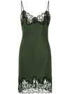 GOLD HAWK GOLD HAWK LACE TRIM SLIP DRESS - GREEN