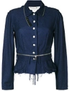 DIOR CHRISTIAN DIOR VINTAGE RIPPED STYLE JACKET - BLUE