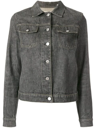 Pre-owned Helmut Lang Buttoned Denim Jacket In Grey