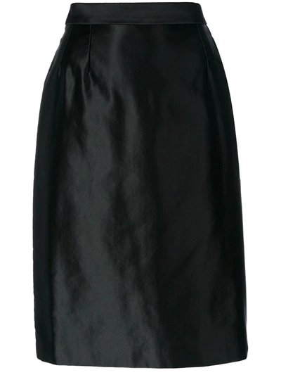 Pre-owned Saint Laurent Pencil Skirt In Black