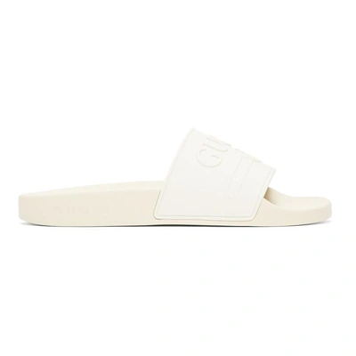 Gucci Pursuit Logo-embossed Rubber Pool Slides In White