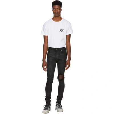 Amiri Black Glittered Broken Jeans