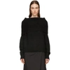 ACNE STUDIOS ACNE STUDIOS BLACK WOOL AND MOHAIR OFF-THE-SHOULDER SWEATER