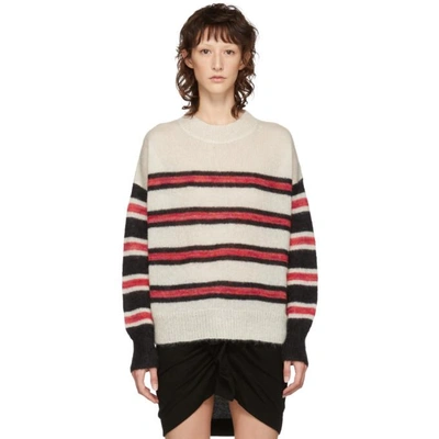 Isabel Marant Étoile Isabel Marant Etoile White And Black Mohair Russel Jumper In Bianco