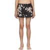 DOLCE & GABBANA DOLCE AND GABBANA BLACK FLORAL SWIM SHORTS