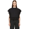 SEE BY CHLOÉ SEE BY CHLOE BLACK RUFFLE T-SHIRT