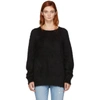 ALEXANDER WANG T ALEXANDERWANG.T BLACK MOHAIR SOLID PULLOVER