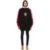 BALENCIAGA BALENCIAGA BLACK AND RED LOGO HOODIE