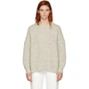 LAUREN MANOOGIAN LAUREN MANOOGIAN GREY ALPACA FISHERWOMAN CREWNECK SWEATER