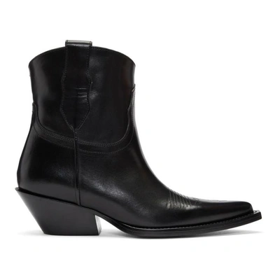 Maison Margiela Low Heel Hi-top Boots In Black