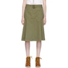 JW ANDERSON JW ANDERSON GREEN FOLD FRONT UTILITY SKIRT