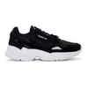 Adidas Originals Falcon Lace-up Leather Running Sneakers In Core Black