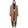 AMBUSH AMBUSH BEIGE LONG CHECK SUIT COAT