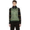 Craig Green Ridge-knit Cotton-blend Quarter-zip Sweatshirt In Green