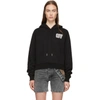 OFF-WHITE OFF-WHITE BLACK LIPS CROPPED HOODIE