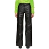 OFF-WHITE OFF-WHITE BLACK CROC LEATHER WIDE trousers