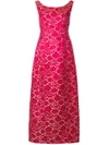 GIVENCHY GIVENCHY VINTAGE 1963 JACQUARD BUTTONED GOWN - PINK
