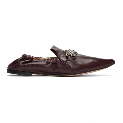 Chloé Burgundy Reese Loafers