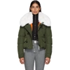 DSQUARED2 DSQUARED2 GREEN FUR COLLAR PUFFER JACKET