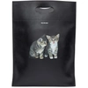 BALENCIAGA BALENCIAGA BLACK SMALL KITTEN PLASTIC BAG SHOPPER TOTE