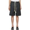 LOEWE LOEWE NAVY AND GREEN STRIPED SHORTS