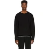 AMI ALEXANDRE MATTIUSSI AMI ALEXANDRE MATTIUSSI BLACK WOOL CREWNECK SWEATER