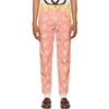 GUCCI GUCCI PINK AND YELLOW PRINTED TROUSERS