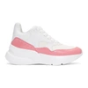 ALEXANDER MCQUEEN ALEXANDER MCQUEEN WHITE AND PINK OVERSIZED RUNNER SNEAKERS