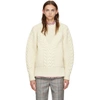 ALEXANDER MCQUEEN ALEXANDER MCQUEEN WHITE CHUNKY KNIT SWEATER