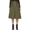 JW ANDERSON JW ANDERSON GREEN TWO-WAY zip SKIRT