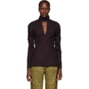 CHLOÉ CHLOE BLACK SILK CREPE KEYHOLE BLOUSE