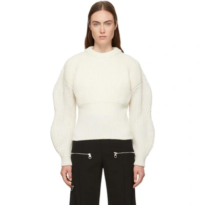 Chloé Ribbed-knit Wool And Silk-blend Jumper In White